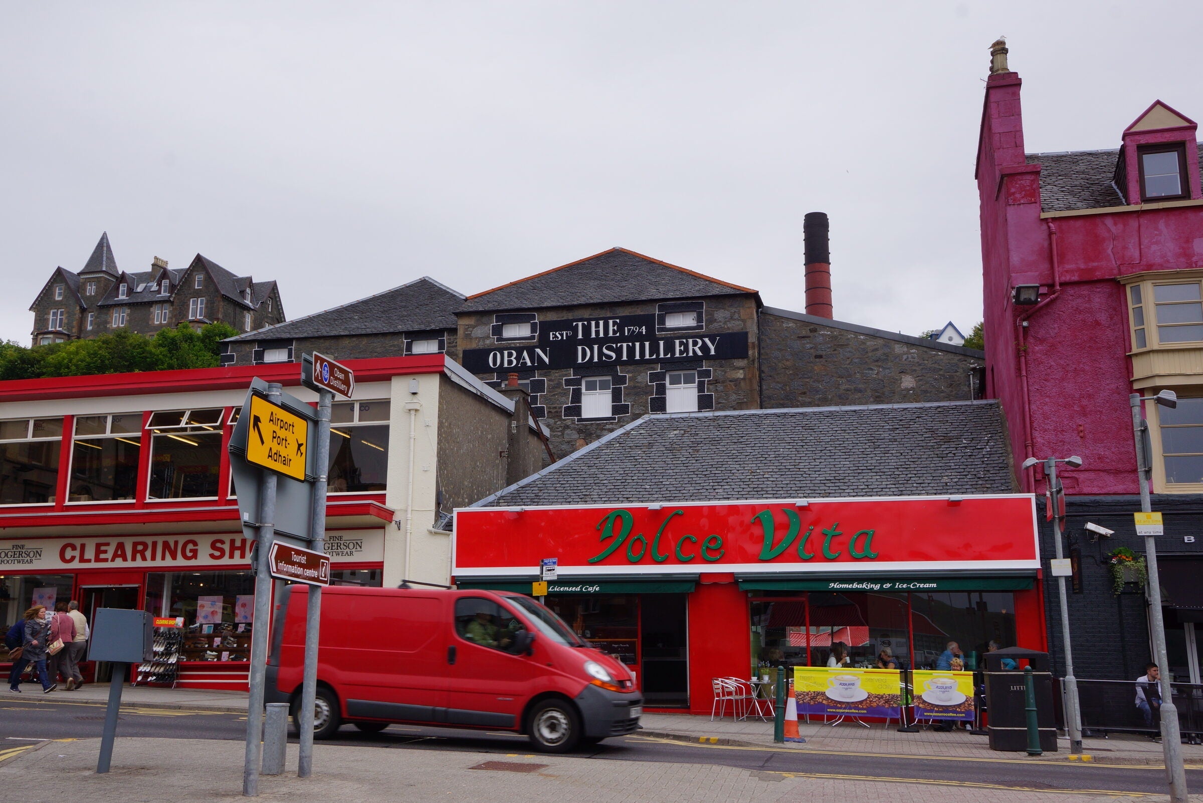 Oban distillery among the town centre buildings — West Highland Scotland, by The Single Cask