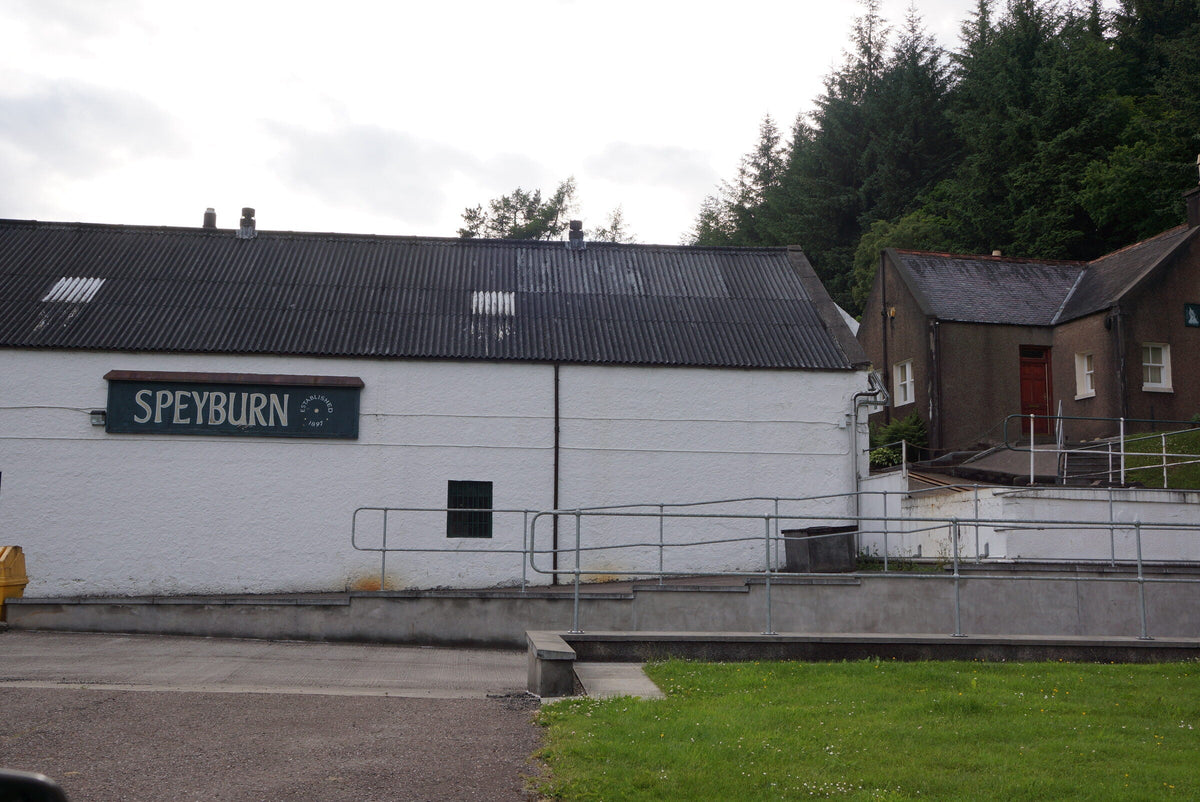 Speyburn Distillery in its wooded glen outside Rothes