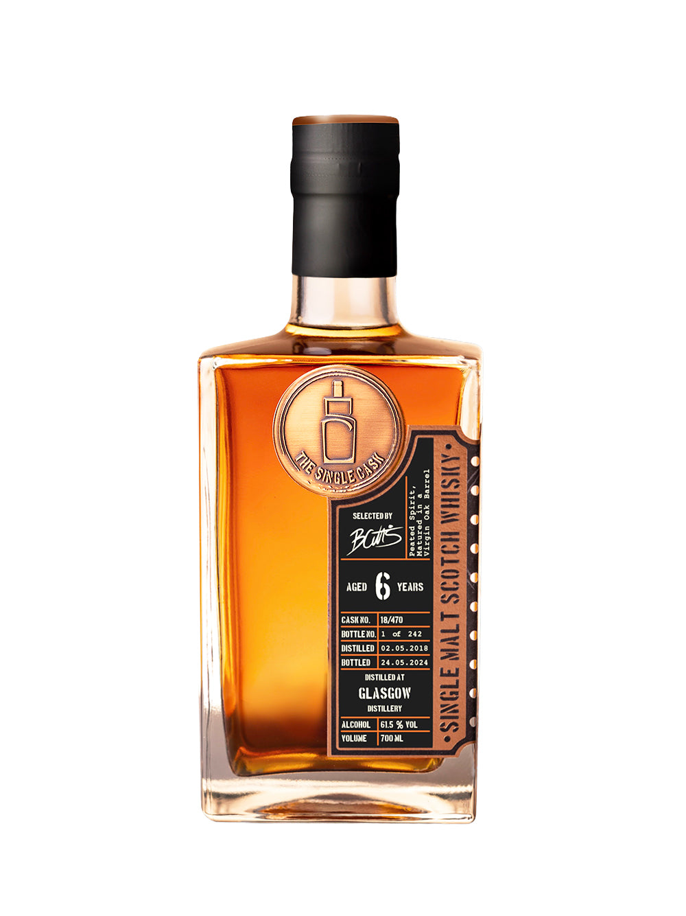 Glasgow 6 year old whisky (cask 18/470)