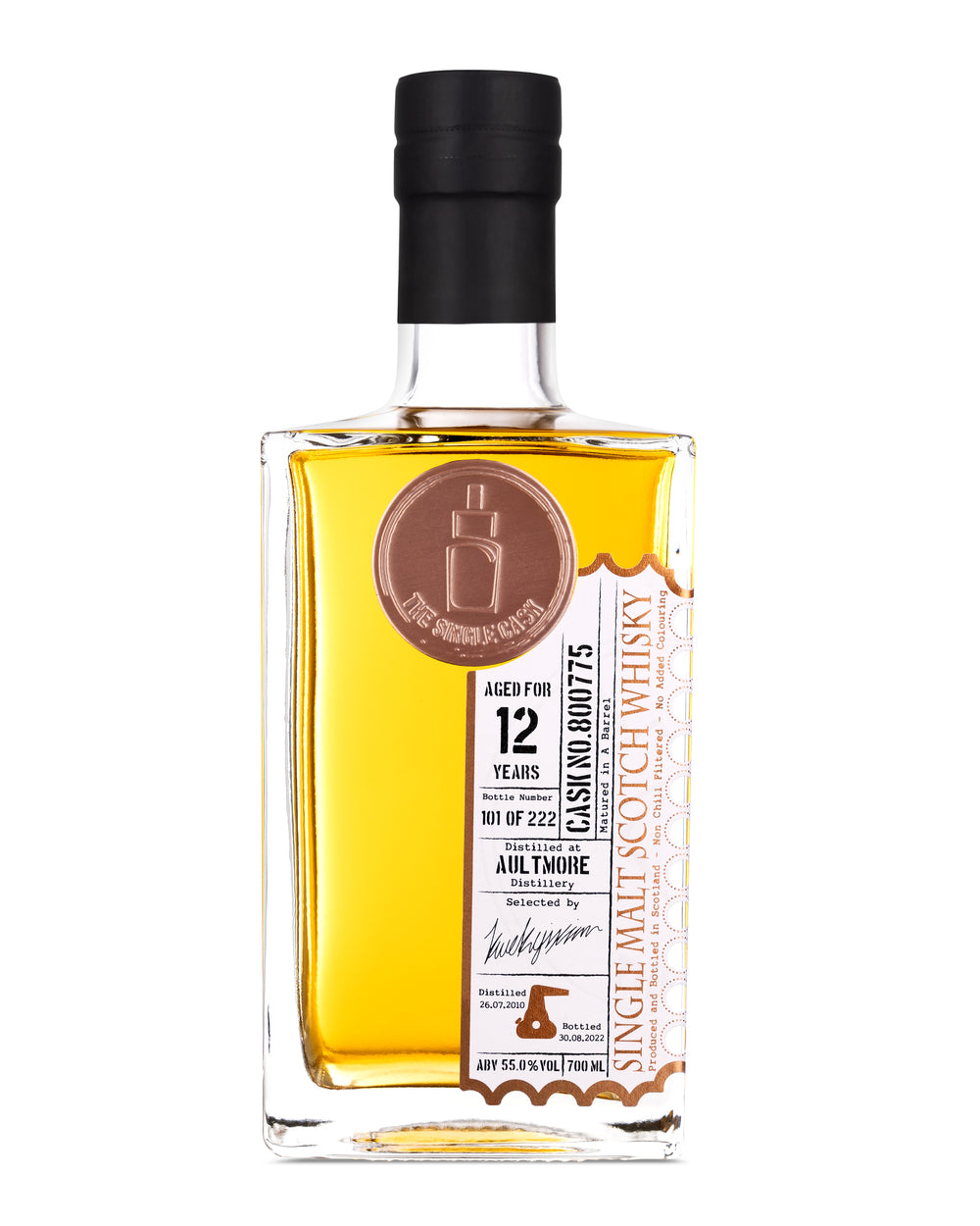 Aultmore single cask scotch whisky, smooth whisky, fruity whisky, luxury whisky bottle, premium scotch whisky