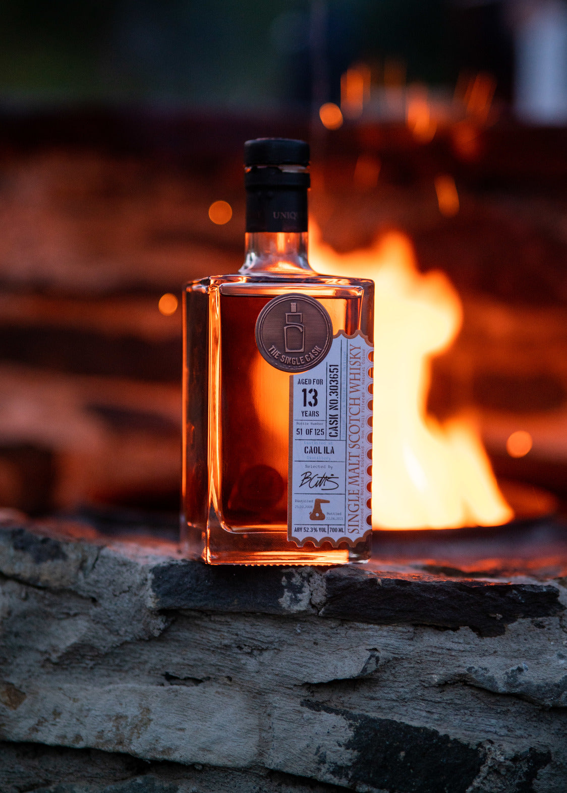 Caol Ila 13 year old scotch whisky by The Single Cask matured in Shiraz Wine Barrel