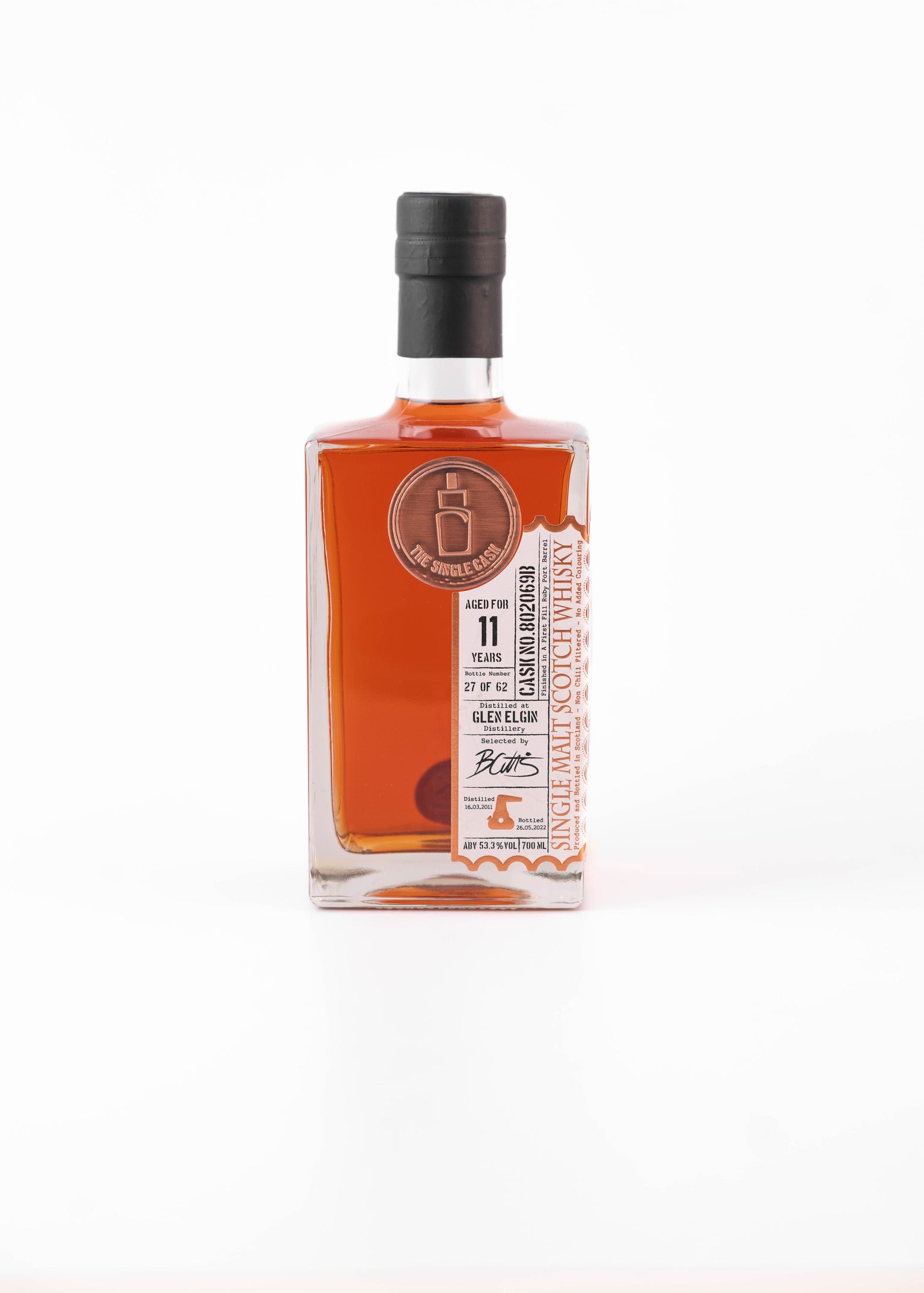 Glen Elgin 11 years old single cask scotch whisky