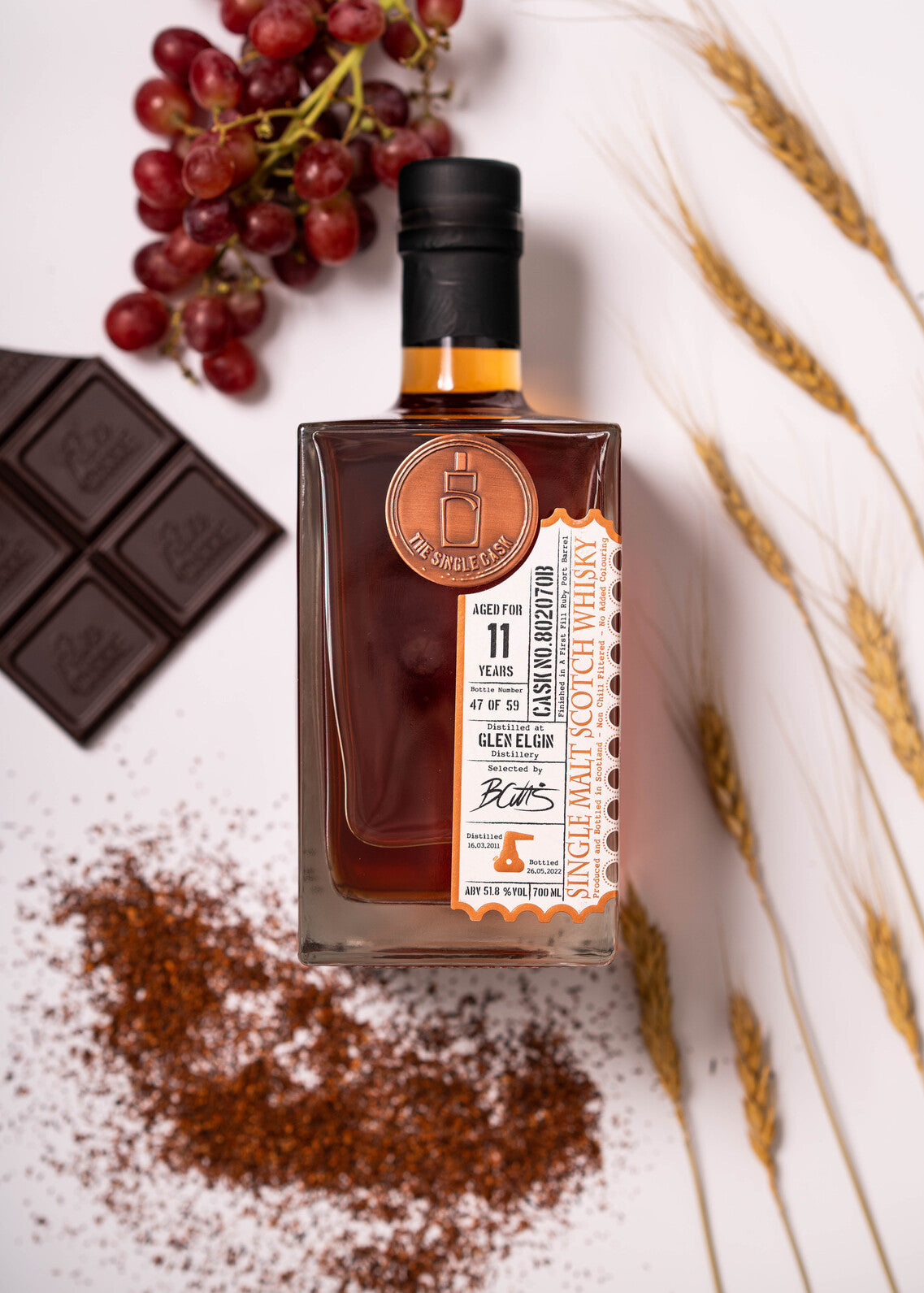 Glen Elgin 11 years old single cask scotch whisky