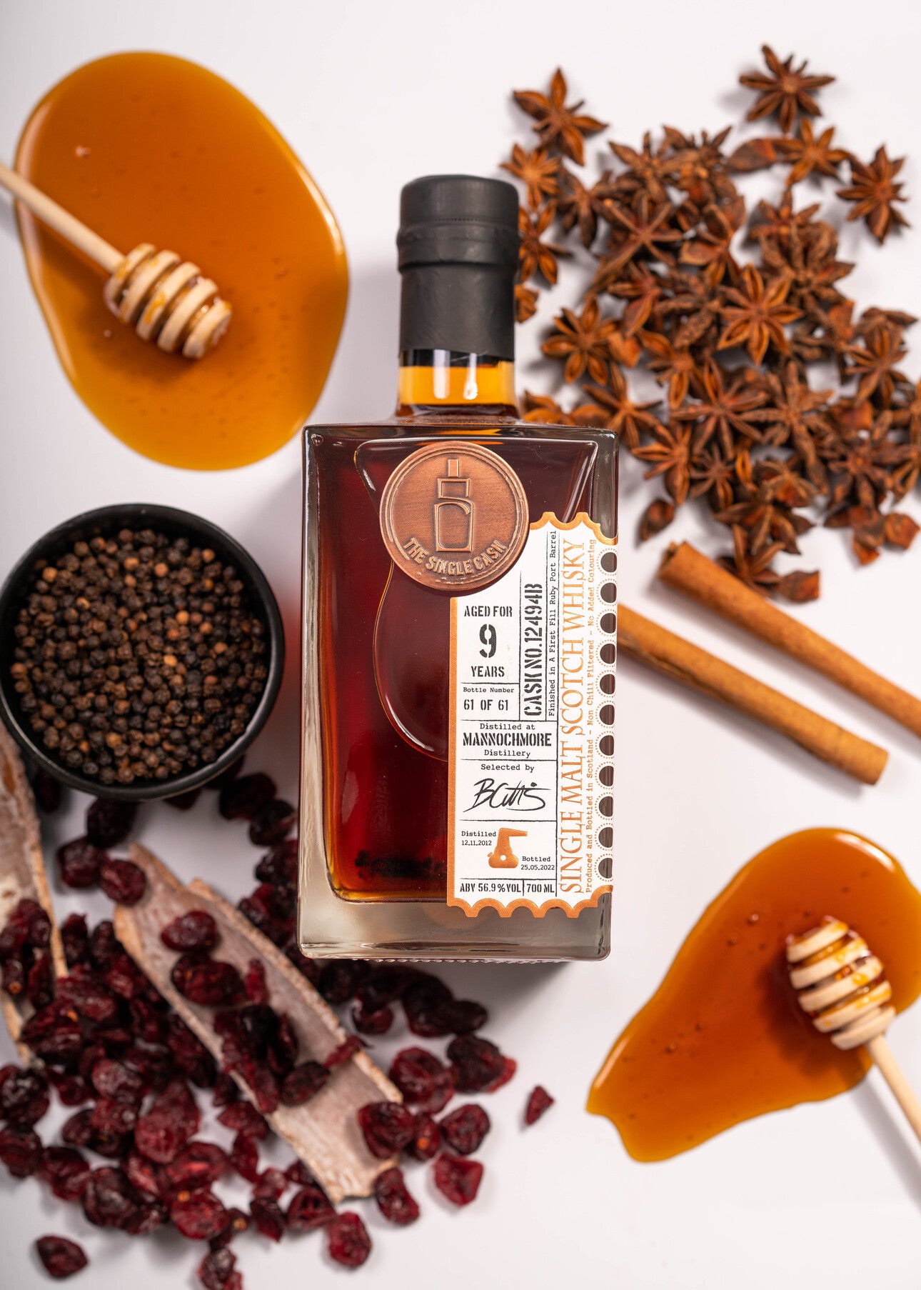 Mannochmore 9 years old single cask scotch whisky with honey notes