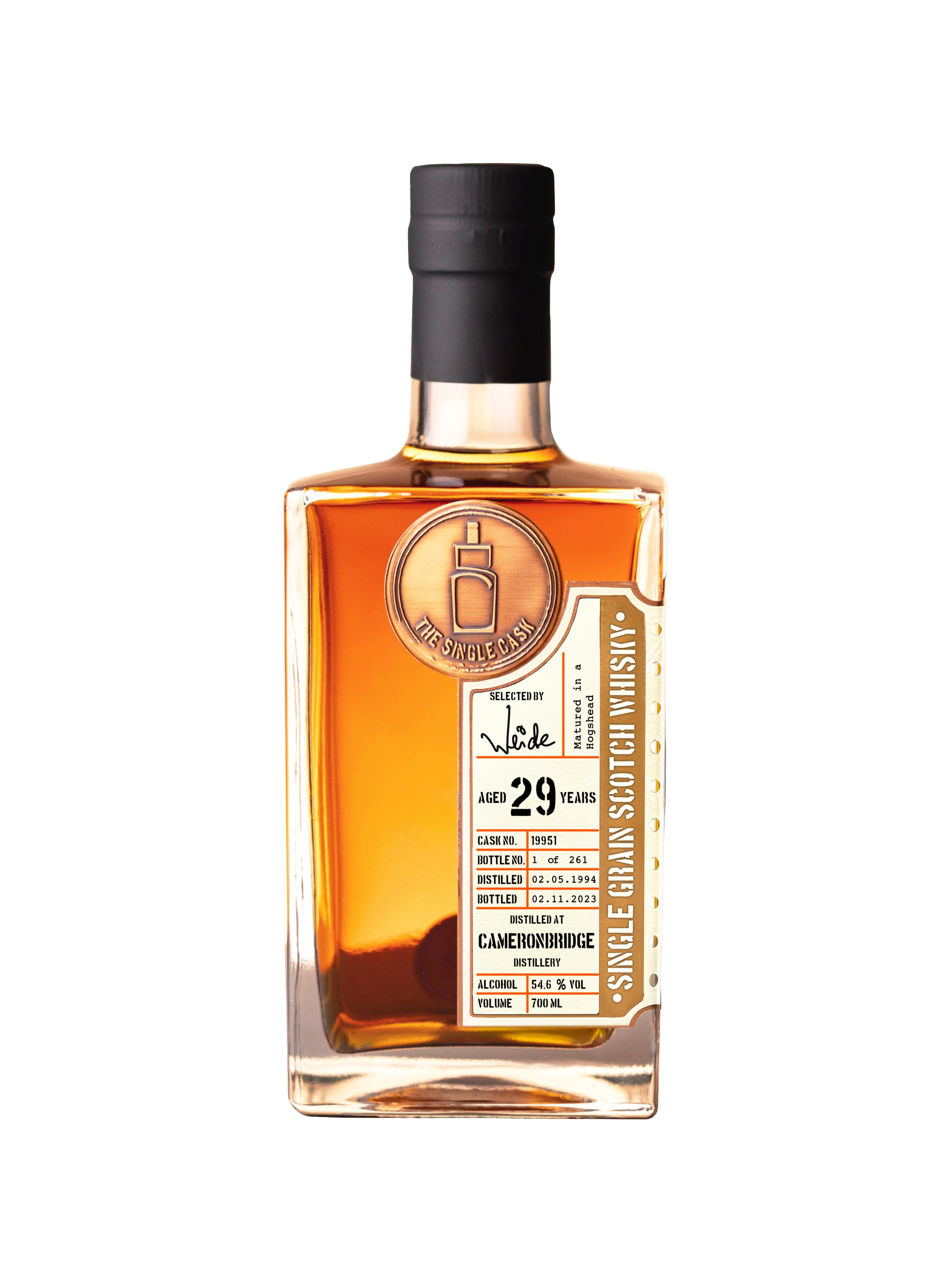 Cameronbridge 29 year old whisky (cask 19951)