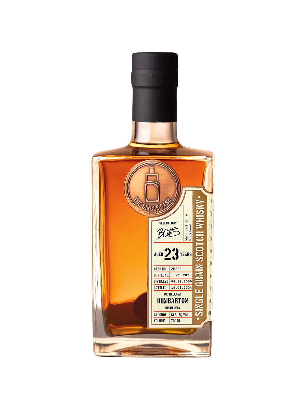 Dumbarton 23 year old whisky (cask 211869)