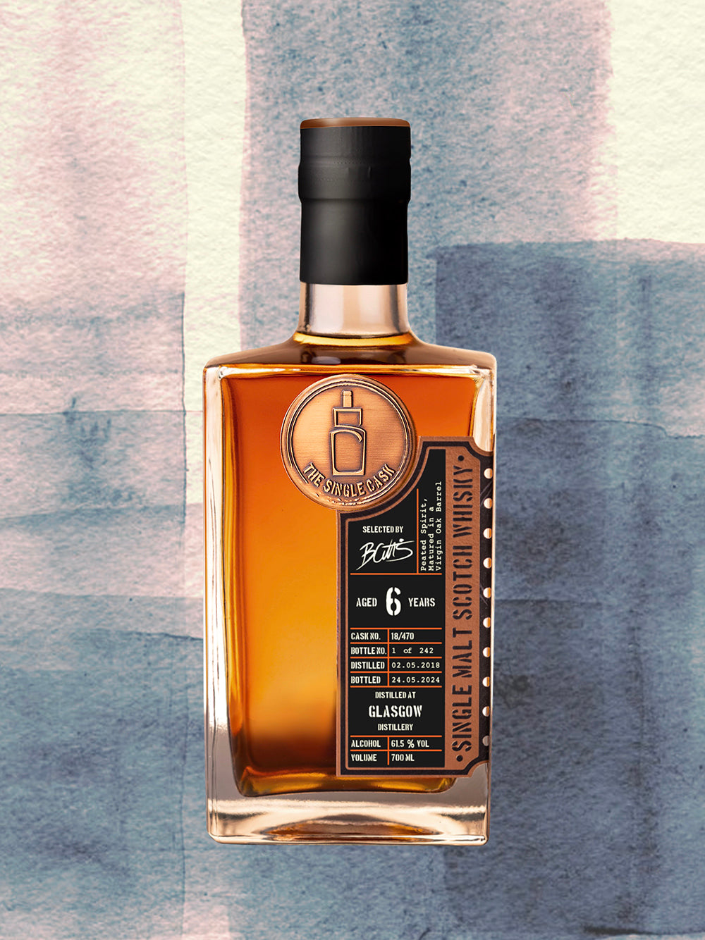 Glasgow 6 year old whisky (cask 18/470)