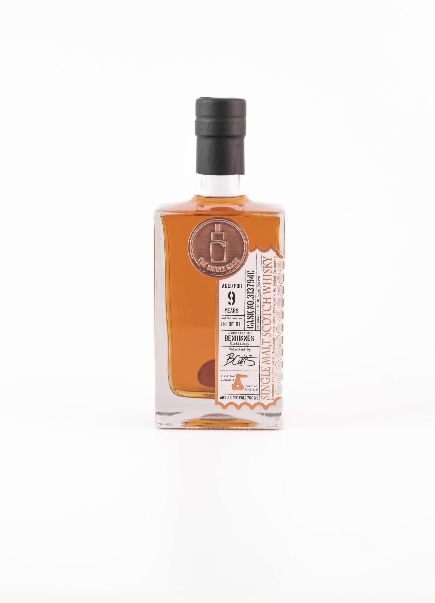 Benrinnes 9 years old single cask scotch whisky