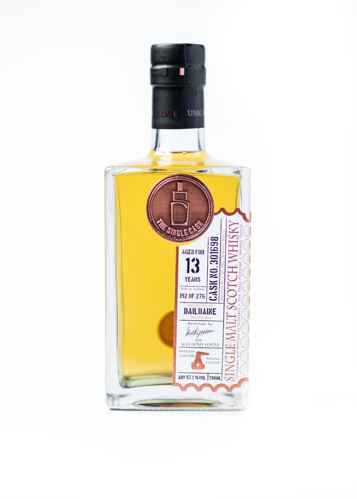 Dailuaine 13 years old whisky Alex Henry Foster edition (cask 301698)