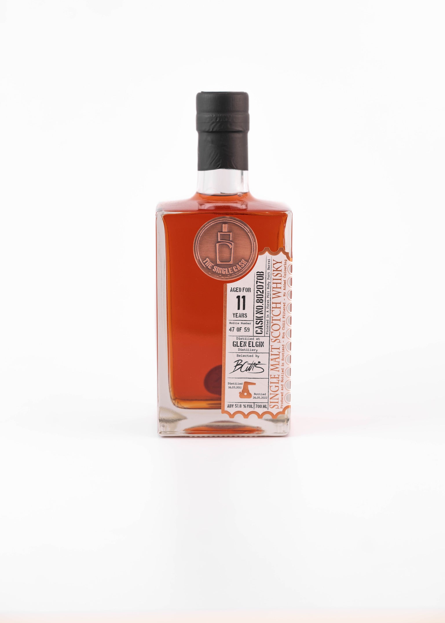 Glen Elgin 11 years old single cask scotch whisky