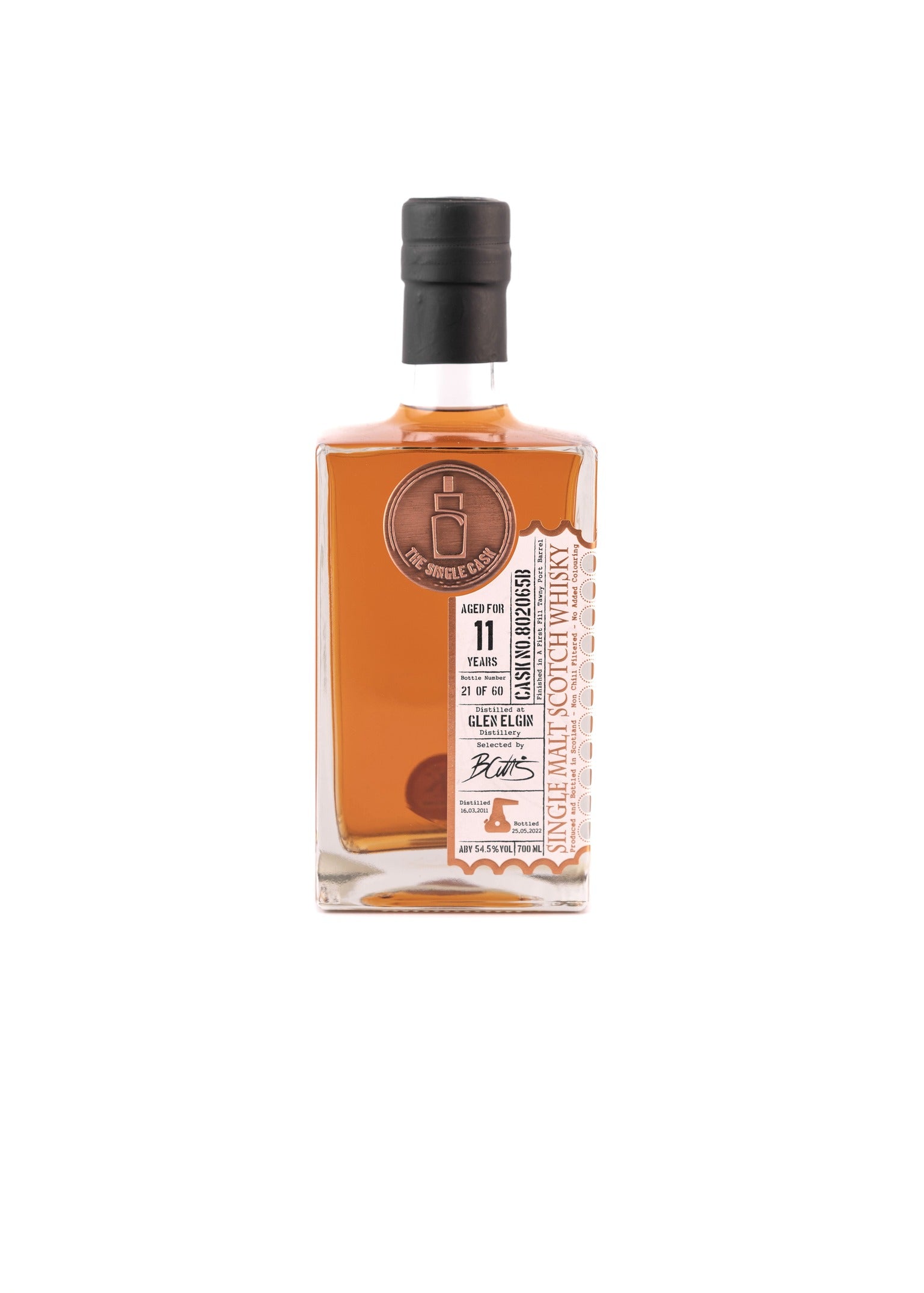 Glen Elgin 11 years old single cask scotch whisky