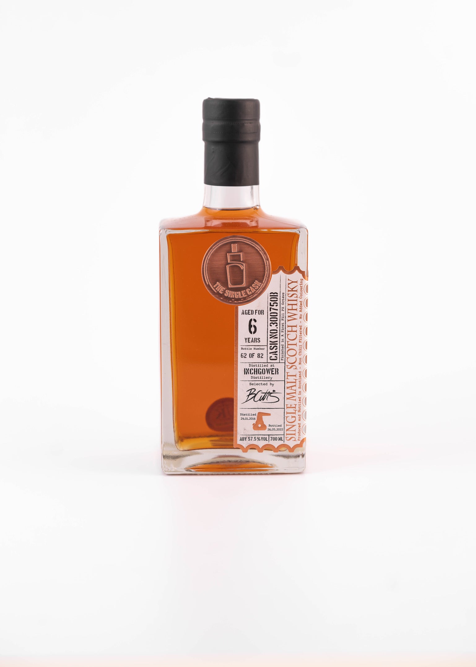 Inchgower 6 years old single cask scotch whisky