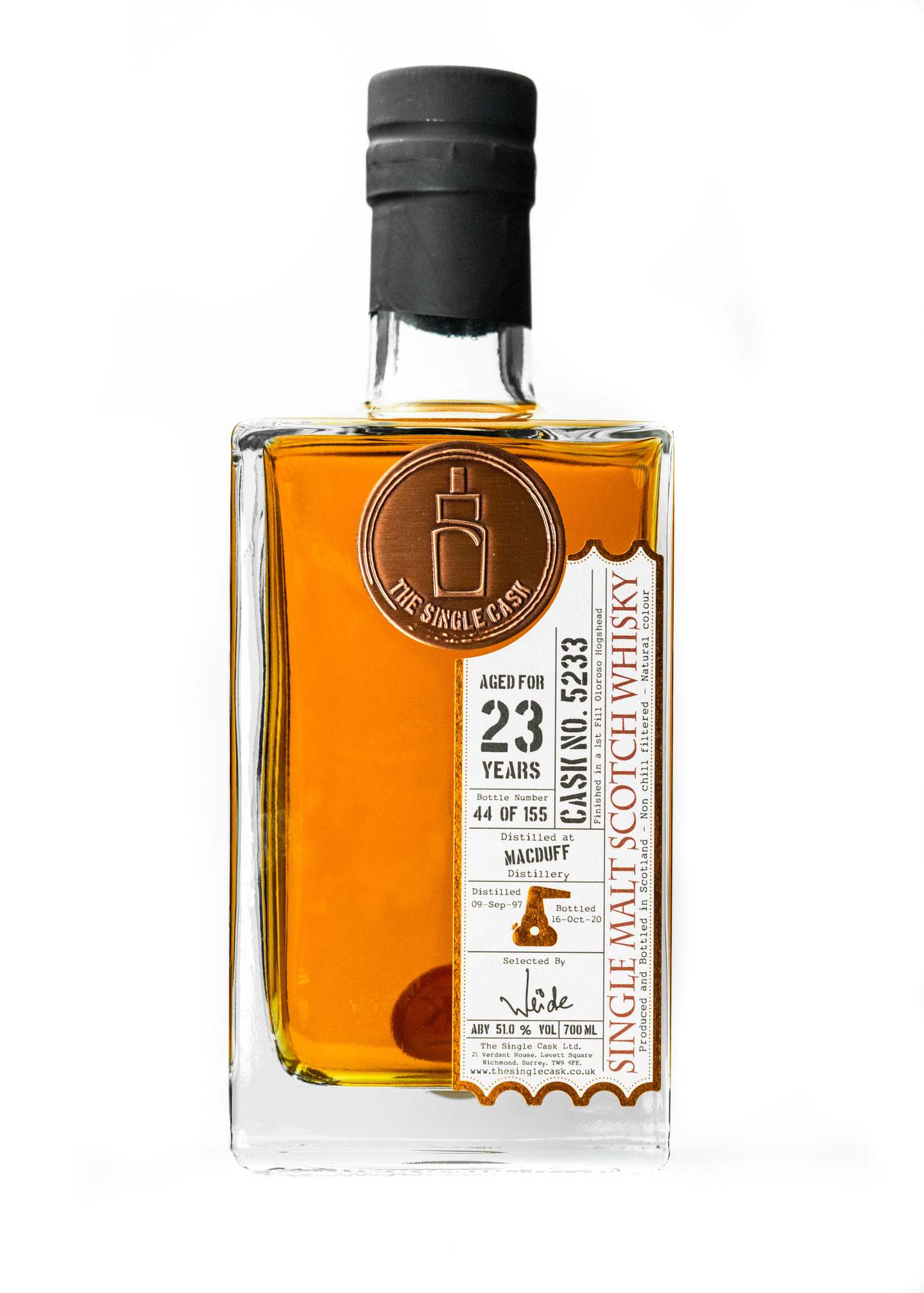 23 years old Macduff scotch whisky by the single cask independent bottler