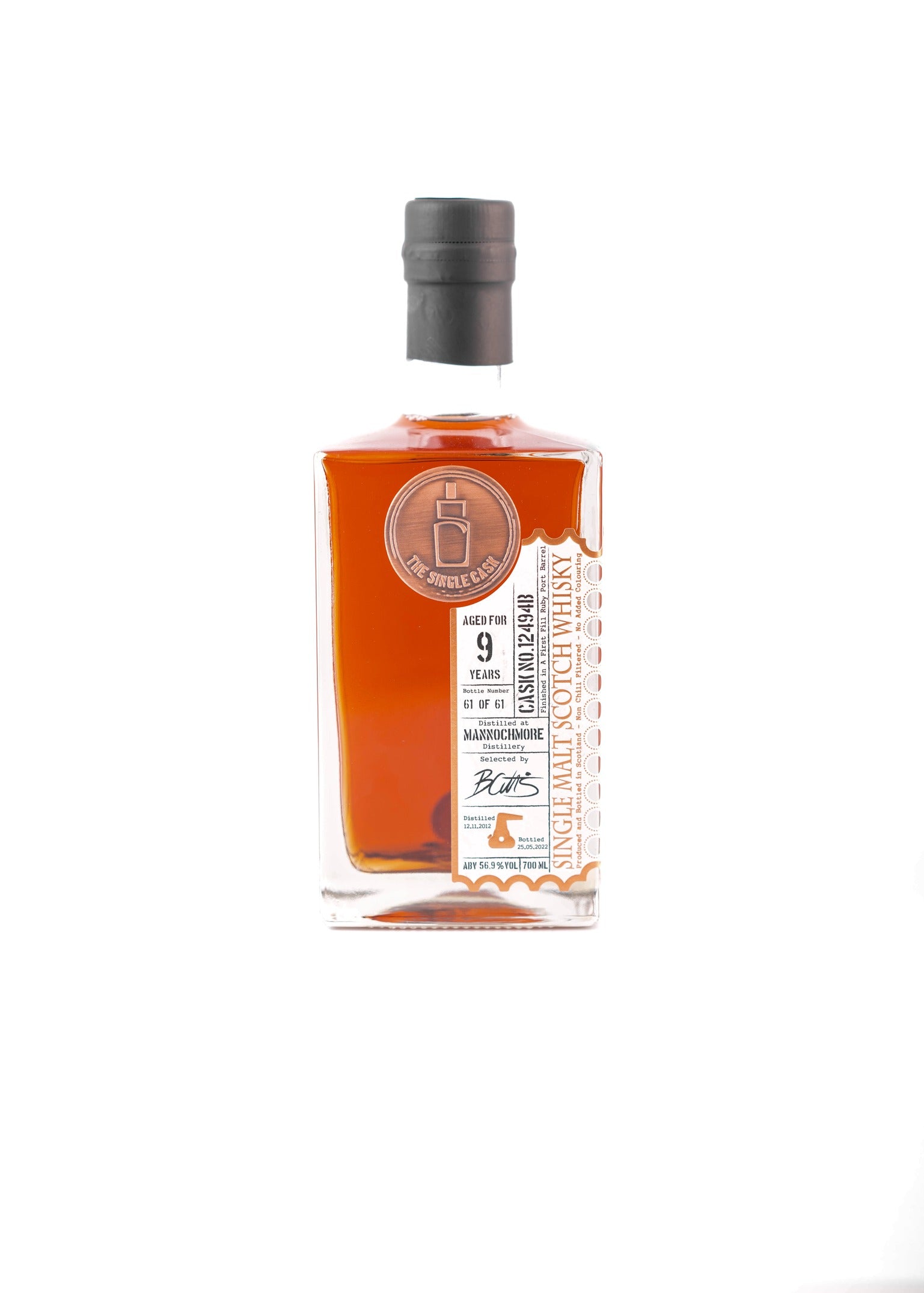 Mannochmore 9 years old single cask scotch whisky