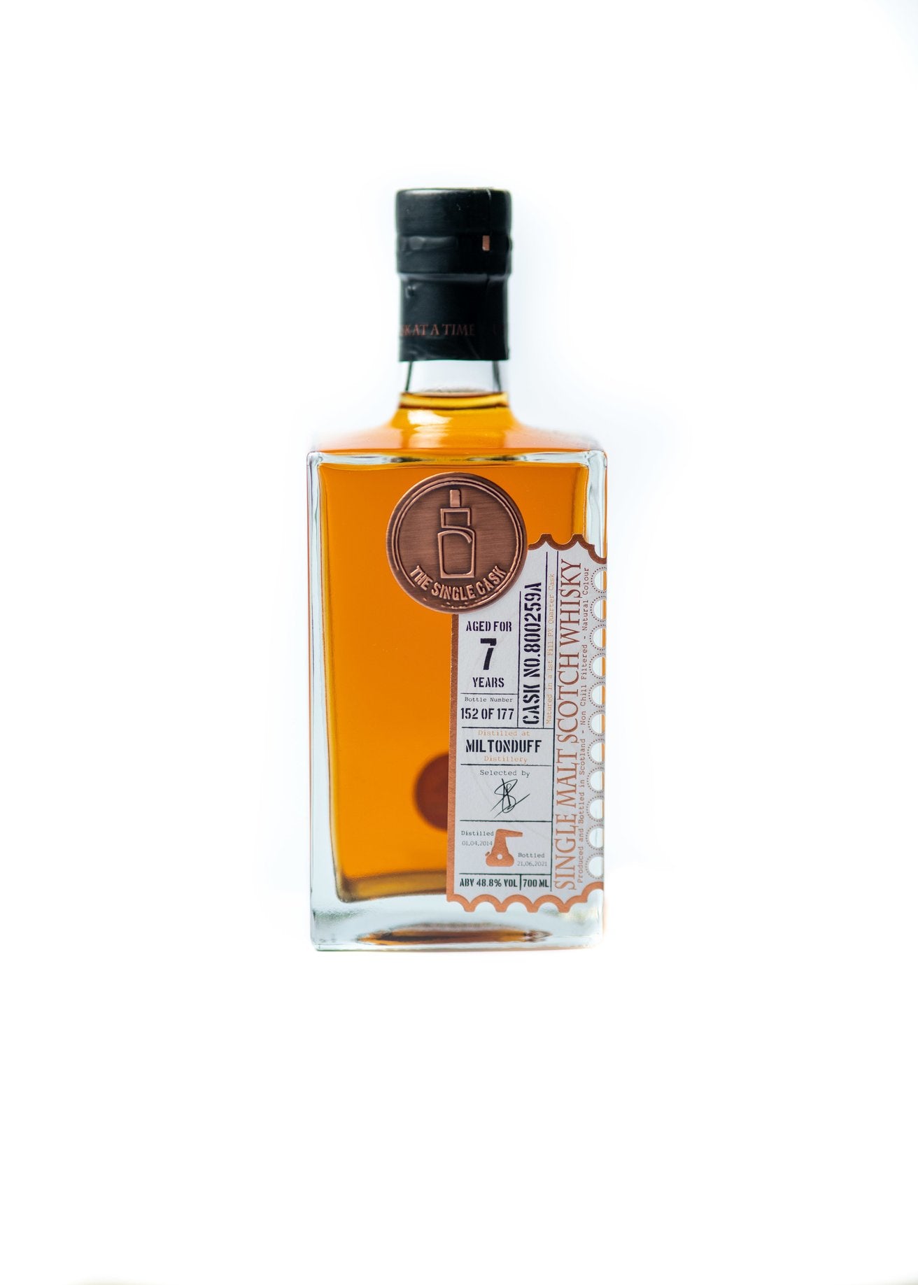 7 years old Miltonduff scotch whisky by The Single Cask