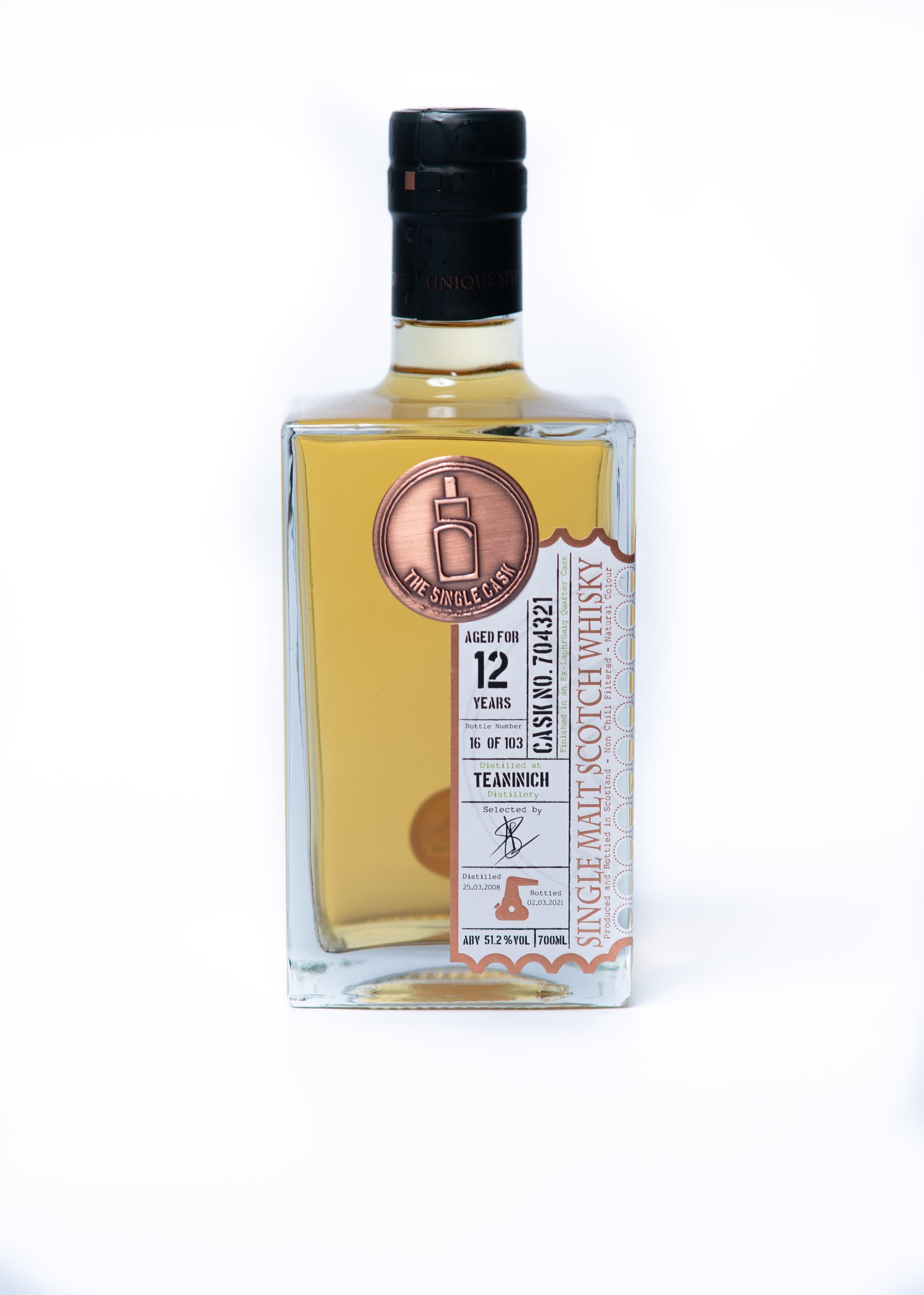 Teaninich 12 years old single malt scotch whisky finished in a Laphroaig cask